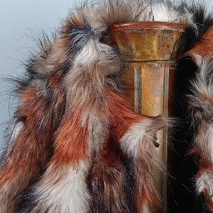 Forever 21 Faux Fur Jacket in Brown and Black